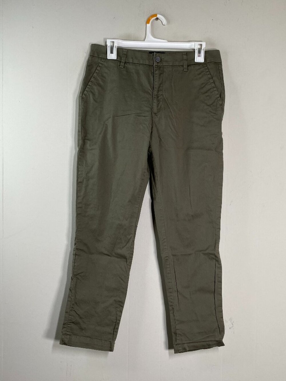 Dockers SLIM Ankle Chino Pants Women's 29 Mid Rise Army Green Casual